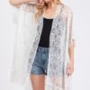 Floral Crochet Lace Tassel Beach Cover-Up