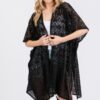 Geometric Tassel Crochet Cover-Up – Black