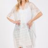 Geometric Tassel Crochet Cover-Up – Black