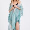 Two-Tone Striped Kimono Cover-Up – Lightweight Beach Wrap