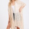 Sheer Tassel Kimono – Distressed Textured Cover-Up