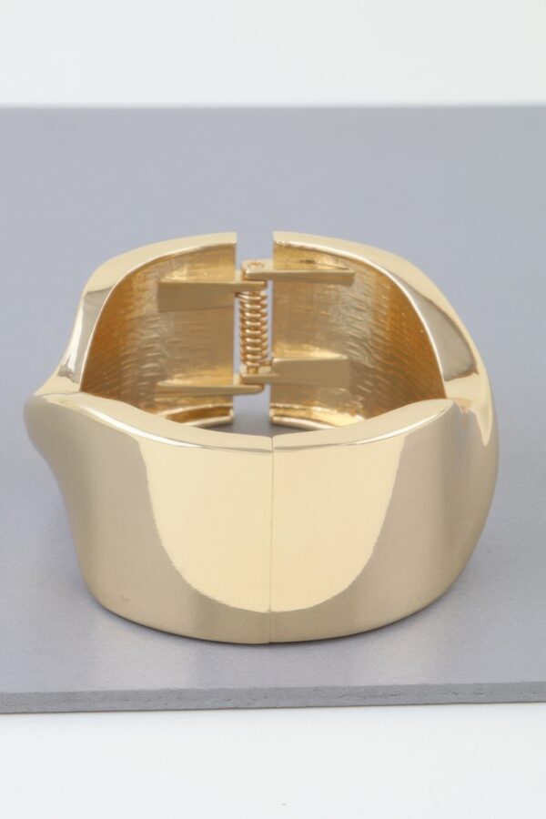 Twisted Open Cuff Bracelet – High-Shine Polished