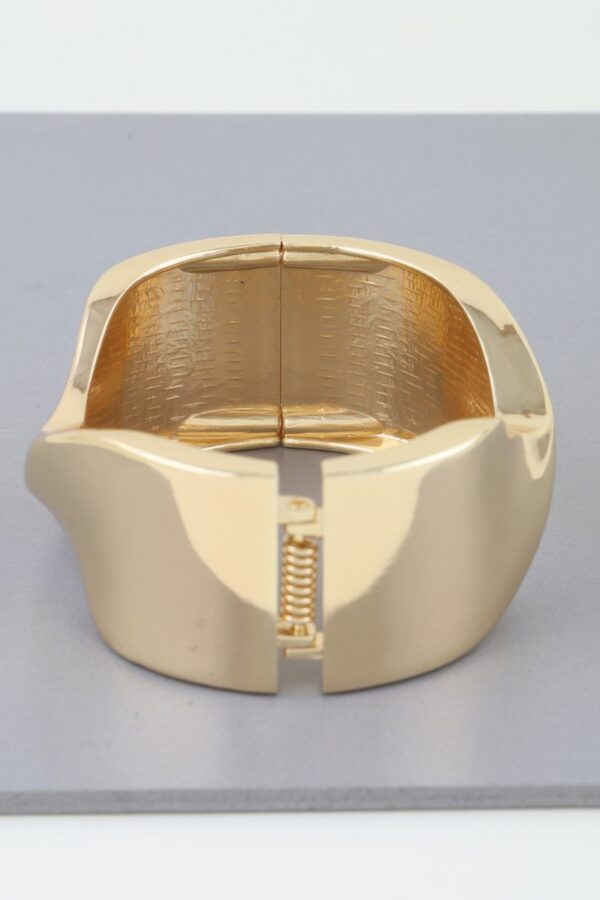 Twisted Open Cuff Bracelet – High-Shine Polished
