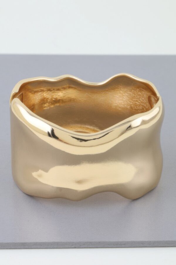 Ripple Cuff Bracelet – Polished Wave Finish