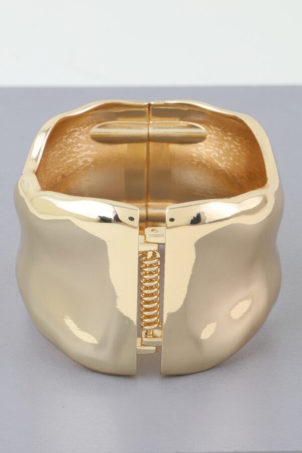 Ripple Cuff Bracelet – Polished Wave Finish