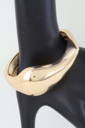 Polished Teardrop Cuff Bracelet – Sculptural Open Design