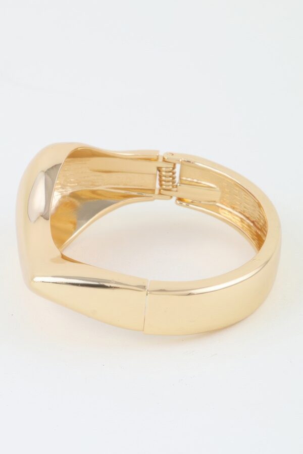 Polished Teardrop Cuff Bracelet – Sculptural Open Design