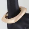 Matte Cubic Open Cuff Bracelet – Oval Matte Gold