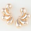 Flower Halves Teardrop Earrings – Gold-Plated