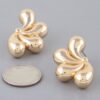 Flower Halves Teardrop Earrings – Gold-Plated