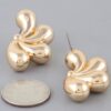 Flower Halves Teardrop Earrings – Gold-Plated