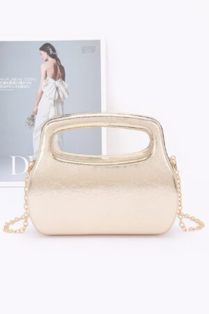 Metallic Case Bag – Structured PU Crossbody