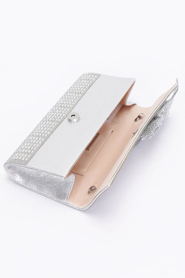 Rhinestone Bow Evening Clutch – Sparkle Party Bag