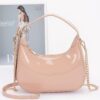 Enamel Hobo Bag with Chain Strap