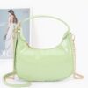 Enamel Hobo Bag with Chain Strap