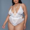 Elise Bodysuit – Strappy Plunge Lace Design