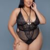Elise Bodysuit – Strappy Plunge Lace Design