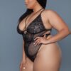 Elise Bodysuit – Strappy Plunge Lace Design