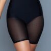 High-Waisted Seamless Boyshorts with Sheer Panels