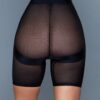 High-Waisted Seamless Boyshorts with Sheer Panels
