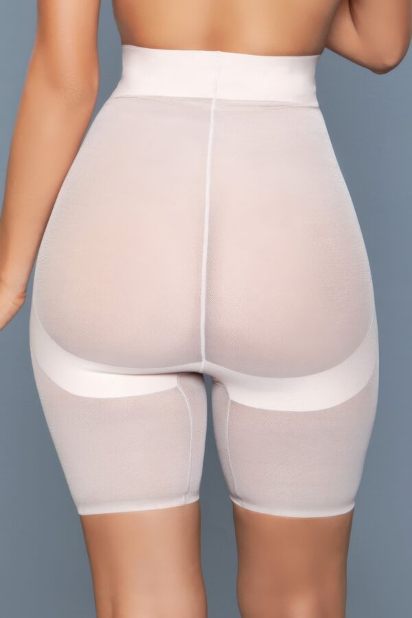 High-Waisted Seamless Boyshorts with Sheer Panels