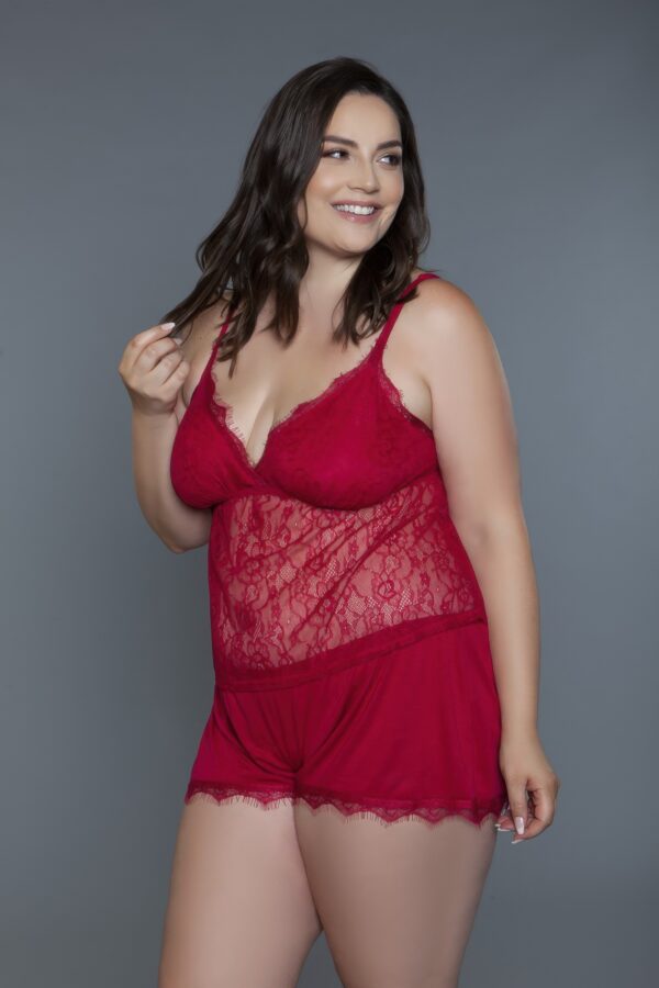 Paris Lace-Trim Cami & Short Set – Lightweight Knit