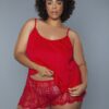 Peyton Jersey & Lace Sleep Set – Sheer Back Cami