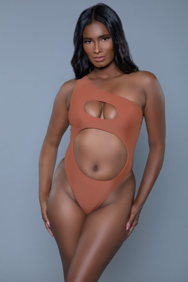 Scarlett One-Shoulder Swimsuit with Keyhole Bandeau