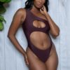 Scarlett One-Shoulder Swimsuit with Keyhole Bandeau