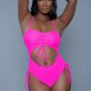 Paisley One-Piece Swimsuit – Square Neck