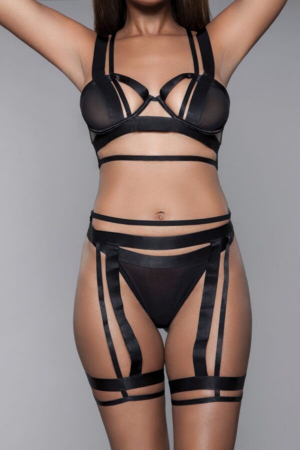 Anastasia Strappy Lingerie Set with Sheer Cut-Outs