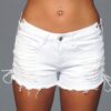Looped In Distressed Lace-Up Shorts