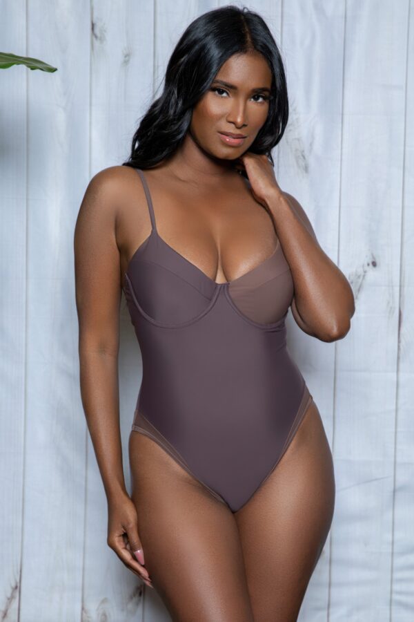 Charlotte One-Piece Swimsuit – Colorblock Padded Cups