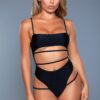 Venetia Bandeau One-Piece Swimsuit – Strappy Cut-Out