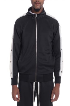 Snap Button Track Jacket – Sporty Snap Accents