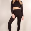 Long Sleeve Crop Top & High-Waist Leggings Set