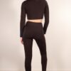Long Sleeve Crop Top & High-Waist Leggings Set