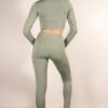 Long Sleeve Crop Top & High-Waist Leggings Set