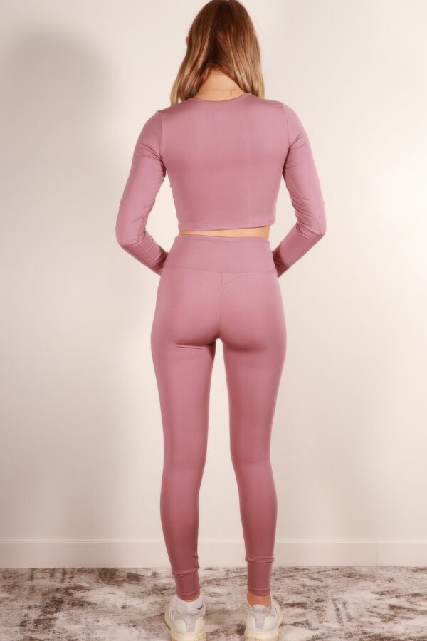 Long Sleeve Crop Top & High-Waist Leggings Set