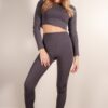 Long Sleeve Crop Top & High-Waist Leggings Set