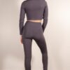 Long Sleeve Crop Top & High-Waist Leggings Set