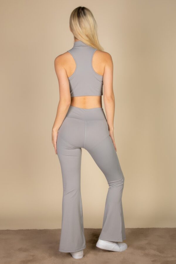 High-Neck Racerback Sleeveless Top – Four-Way Stretch