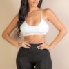 Racerback Cutout Sports Bra – Polyamide-Elastane