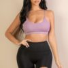 Racerback Cutout Sports Bra – Polyamide-Elastane