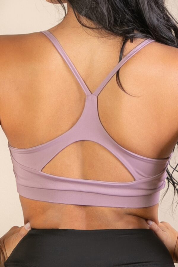Racerback Cutout Sports Bra – Polyamide-Elastane