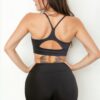 Racerback Cutout Sports Bra – Polyamide-Elastane