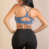 Racerback Cutout Sports Bra – Polyamide-Elastane