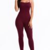 Criss-Cross Open-Back Bodycon Jumpsuit