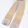 Pearl & Rhinestone Buckle Elastic Waist Belt