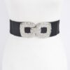 Pearl & Rhinestone Buckle Elastic Waist Belt